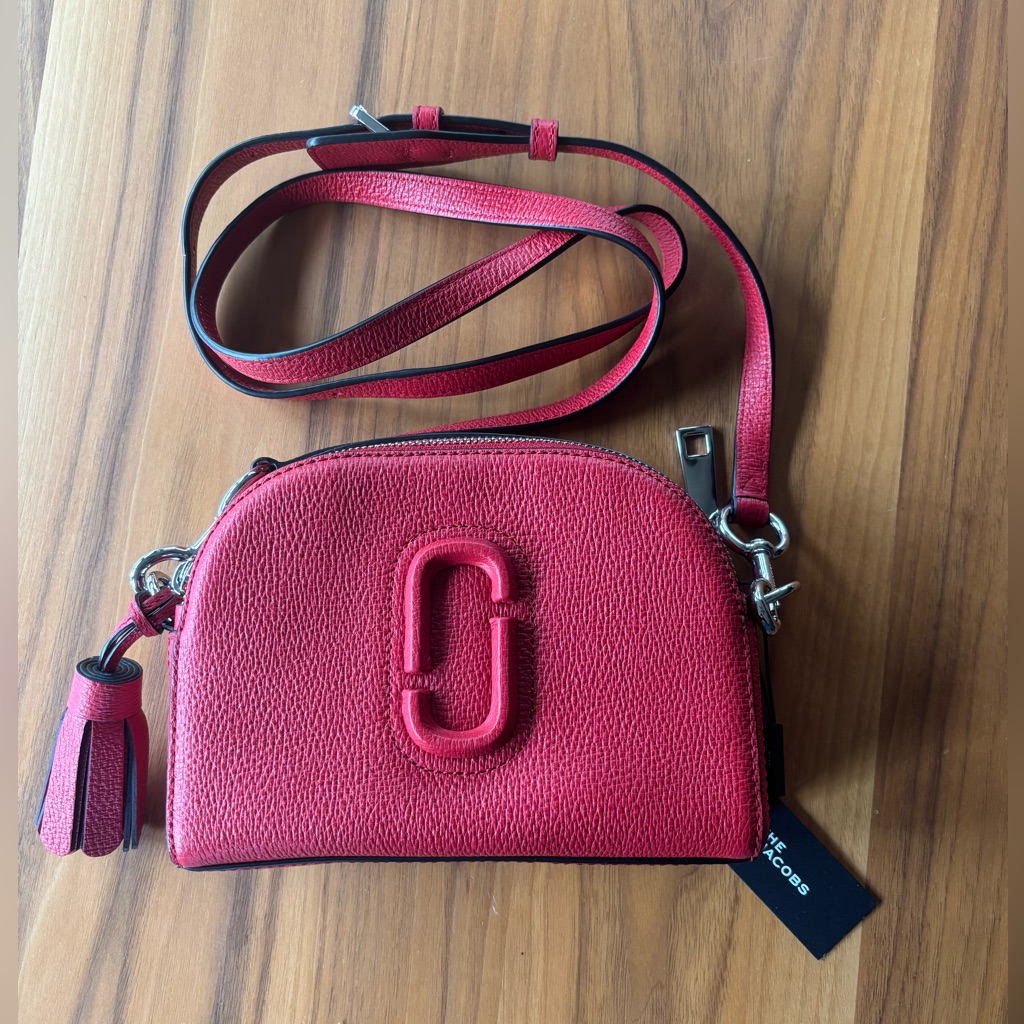 Red Marc Jacobs Shutter Crossbody Bag
